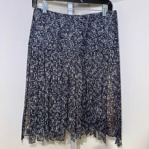 Michael Kors Collection Black and White Pleated Mini Skirt size 6